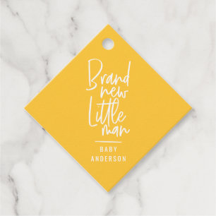 Modern baby boy baby shower thank you favour tags