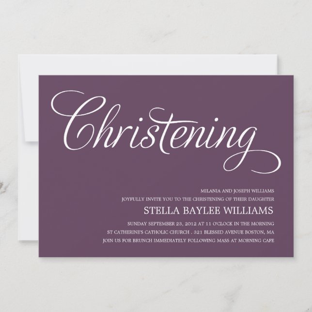 MODERN BABY | CHRISTENING INVITATION (Front)