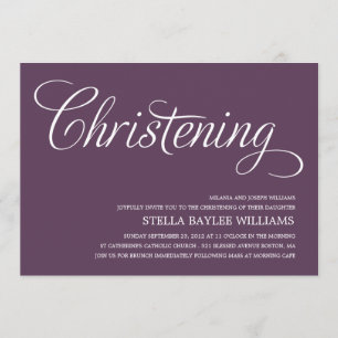 MODERN BABY   CHRISTENING INVITATION