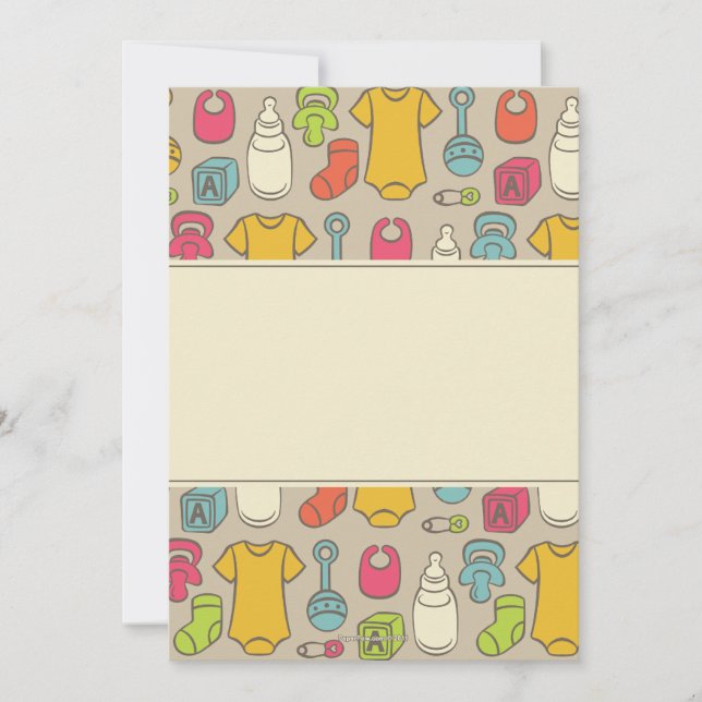 Modern Baby Gear Baby Shower Invitations (Front)