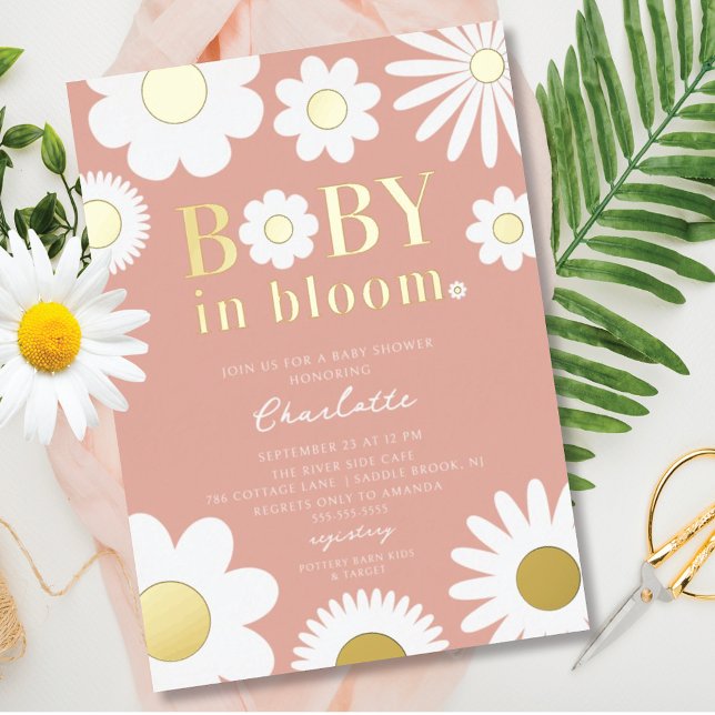 Modern Baby In Bloom Baby Shower Invitation (Creator Uploaded)