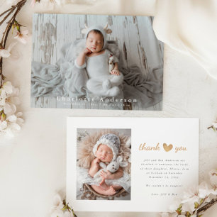 Modern Baby Multi Photo Birth Announcement