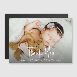 Modern Baby Newborn Girl Custom birth annoucement