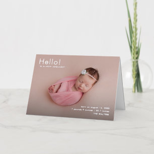 Modern Baby Photo Birth Announcement
