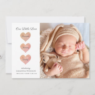 Modern Baby Photo Birth Announcement