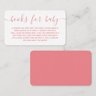 Modern Baby Shower Book Request Enclosure Card