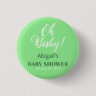 Modern Baby Shower Button – Personalised Text