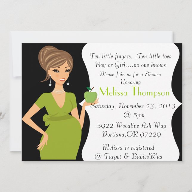 Modern Baby Shower Invitation (Front)