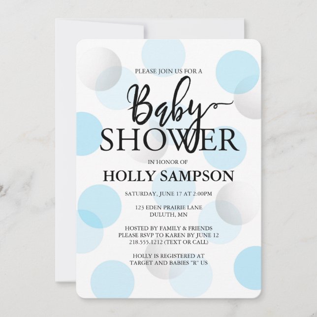 Modern Baby Shower Invitation (Front)
