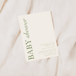 Modern Baby Shower Invitation Template