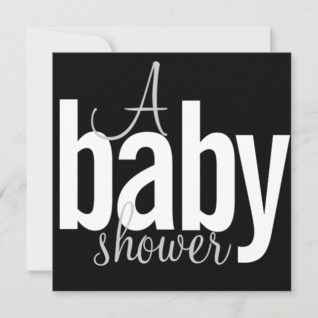 Modern Baby Shower Invitations (Front)