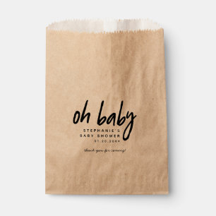 Modern Baby Shower   Oh Baby Favour Bags
