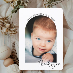 Modern Baby Shower Photo Hand-written Minimalistic Postcard