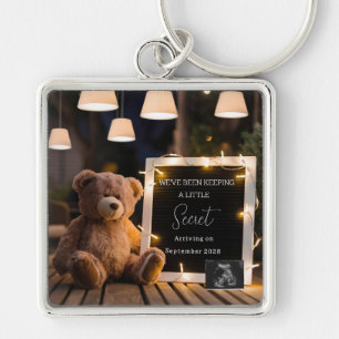 modern baby surprise Pregnancy announcement  Key Ring