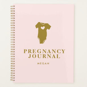 Modern Baby Vest Blush and Gold Pregnancy Planner