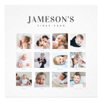 Modern Baby's First Year Keepsake Calendar