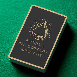 Modern Bachelor Party Groomsmen Wedding Party Gift Playing Cards
