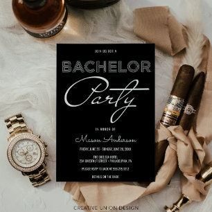 Modern Bachelor Party Weekend Itinerary Invitation