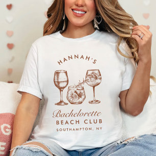 Modern Bachelorette Retro Minimalist Bridesmaid T-Shirt