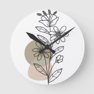 Modern background Round Clock