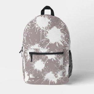 Modern Backpack – Ash Grey & White