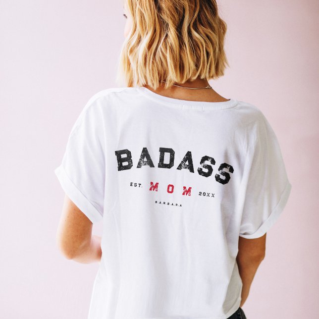 Modern BADASS MOM Single Strong Mum Women T-Shirt (Creator Uploaded)