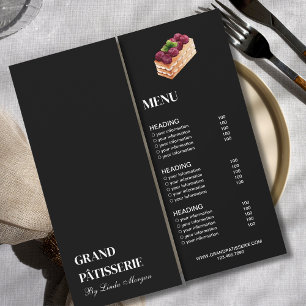 Modern Bakery Cafe Menu & Price List Card