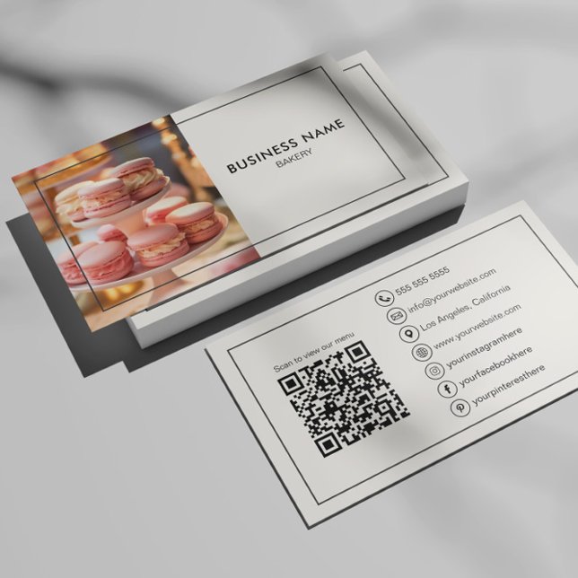 Modern Bakery Cake Shop Create Your Own Business Card (Modern Bakery Cake Shop Create Your Own Business Card by MINTIC DESIGN STUDIO)
