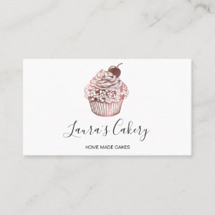 Modern Bakery Cupcake Chef Catering Sweets Pastry  Business Card