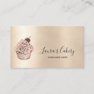 Modern Bakery Cupcake Chef Catering Sweets Pastry Business Card