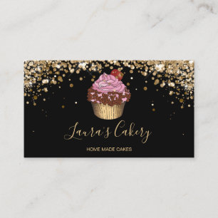 Modern Bakery Cupcake Chef Catering Sweets Pastry  Business Card