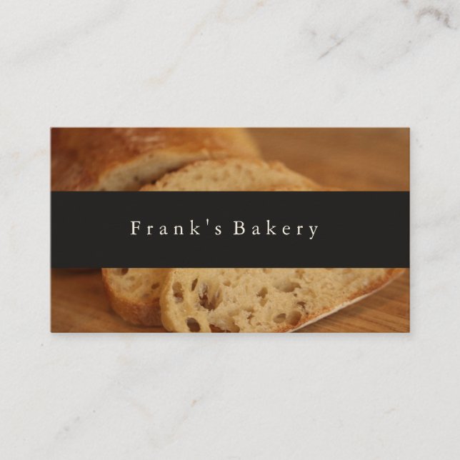 Modern Bakery Loaves of Bread Business Card (Front)
