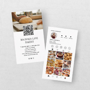 Modern Bakery Photo Instagram Business Card