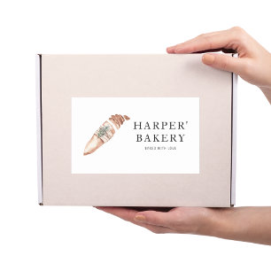 Modern Bakery Professional Logo Business  Rectangular Sticker