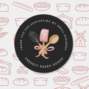 Modern Bakery Thank You Sticker