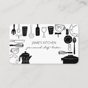 Modern Baking & Cooking Utensils Business Card