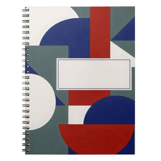 Modern Balance — Customizable Abstract Notebook (Front)