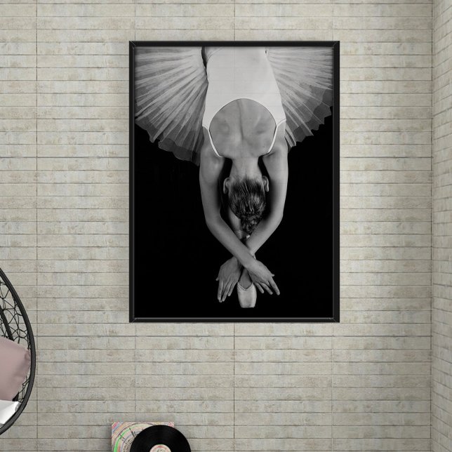 Modern Ballerina Black and White Photo Art Poster (Creator Uploaded)