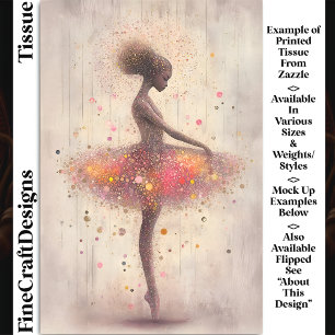 Modern Ballerina, Glitter And Dots DN4R Decoupage Tissue Paper