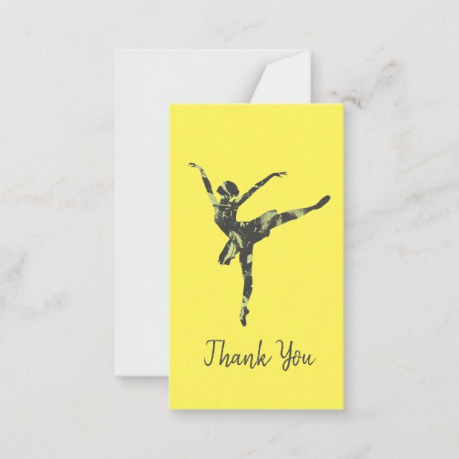 Modern ballet dancer modern dance card (Front)
