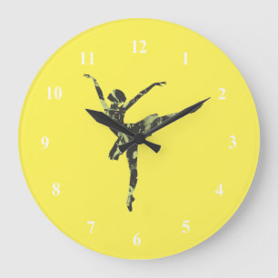 Modern ballet dancer modern dance large clock