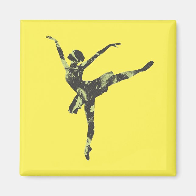 Modern ballet dancer modern dance magnet (Front)