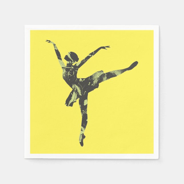 Modern ballet dancer modern dance napkin (Front)