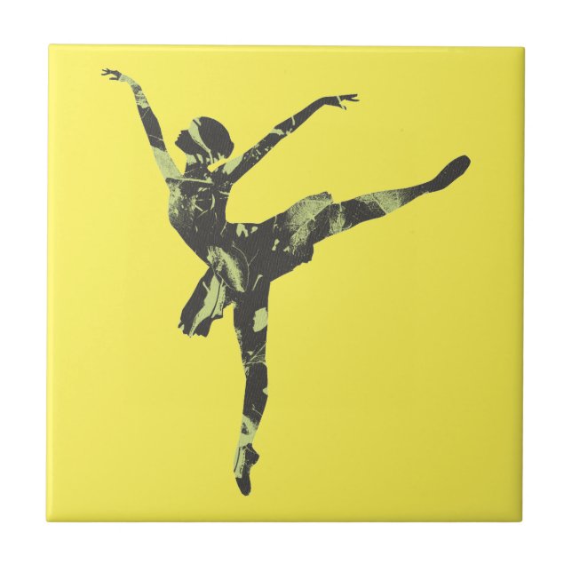 Modern ballet dancer modern dance tile (Front)