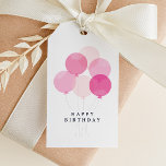 Modern Balloon Bunch Pink Happy Birthday Gift Tags<br><div class="desc">These fun,  modern birthday gift tags are the perfect addition to party decor or gifts. Part of the Up up and away collection by Stacey Meacham. Search the entire collection for matching accessories and additional colour options here. Click edit to customise.</div>
