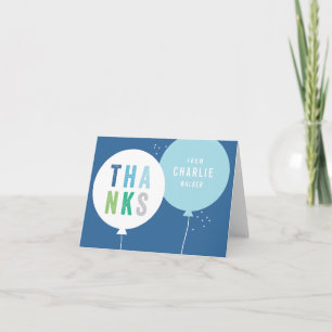 Modern Balloons Kids Thank You Card