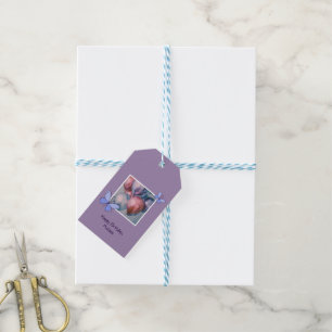 Modern Balloons Photo Happy Birthday Gift Tags