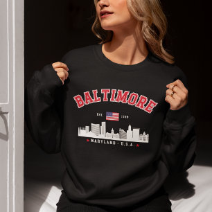 Modern Baltimore Maryland Urban Skyline Sweatshirt