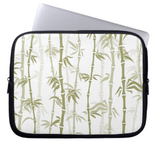 Modern Bamboo Trees Laptop Sleeve