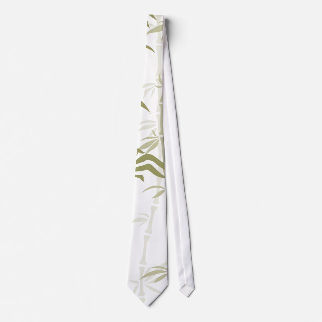 Modern Bamboo Trees Tie (Front)